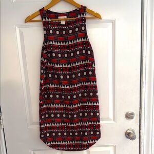 H&M Geometric Patterned Dress - Red and Black
